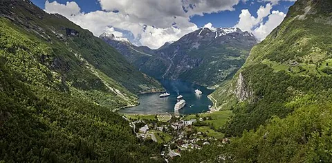 geiranger: a village in Stranda municipality, Sunnmøre, Møre og Romsdal, Vestlandet, Norway, first settled in...