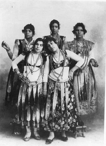 ghawazi: a group of Egyptian dancing girls of the Nawar people, whose suggestive dancing was seen as improper