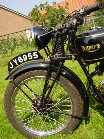 girder fork: an early style of front wheel suspension for motorcycles that uses rigid metal tubes and a spring;...