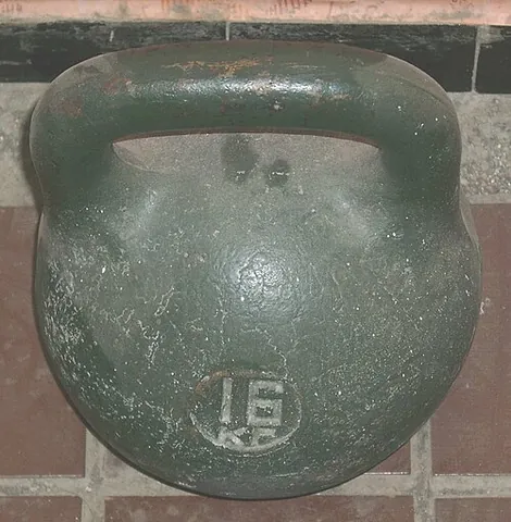 girya: a kettlebell; a weight consisting of a cast iron ball with a single handle for gripping the weight...