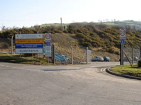 glanyrafon: an industrial estate and small village in Llanfarian community, Ceredigion, Wales (OS grid ref...