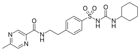 glipizide: a sulfonylurea antidiabetic drug C₂₁H₂₇N₅O₄S (trademark Glucotrol) that lowers blood glucose levels...