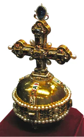 globus cruciger: a globe topped by a cross, used as a symbol of royal power