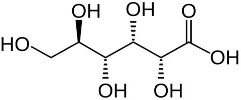 gluconic acid: an organic compound, C₆H₁₂O₇, formed by oxidizing the aldehyde functional group of glucose into a...