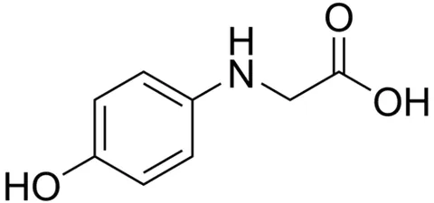 glycin: a phenolic derivative of glycine, N-(4-hydroxyphenyl)glycine, used as a photographic developer