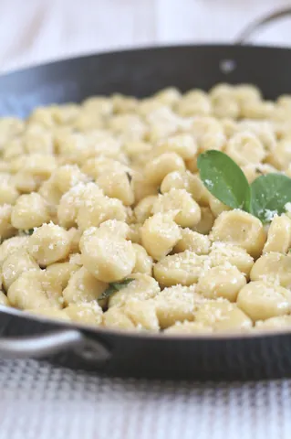 gnocchi: italian pasta-like dumpling(s) made of potato or semolina