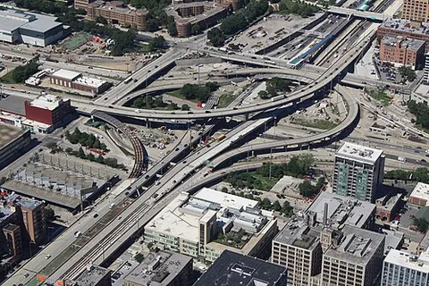 grade-separated: having routes that cross each other on different levels, avoiding the conflicts that occur with a...
