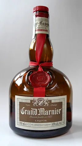 grand marnier: an orange-flavoured cognac liqueur from France or a serving of this drink