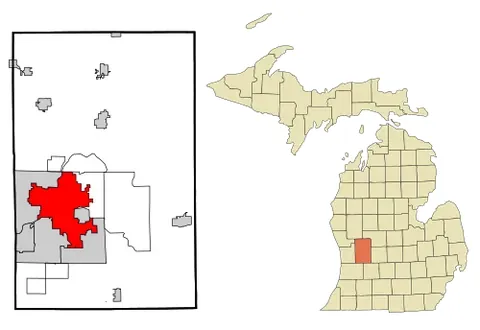 grand rapids: a city, the county seat of Kent County, Michigan