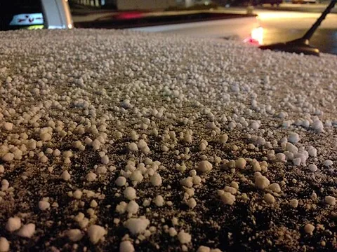 graupel: a precipitation that forms when supercooled droplets of water condense on a snowflake