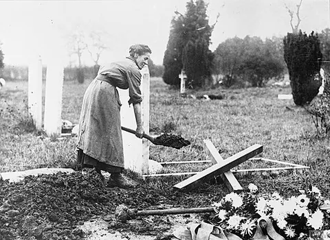 gravedigger: a person employed to dig graves