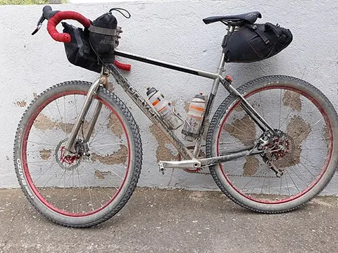 gravel bike: a type of road bike similar to those used in cyclocross but geared toward gravel roads