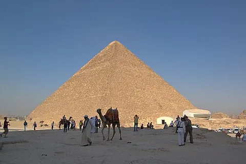 great pyramid of giza: the largest and most famous of the Egyptian pyramids, and the only remaining member of the Seven...