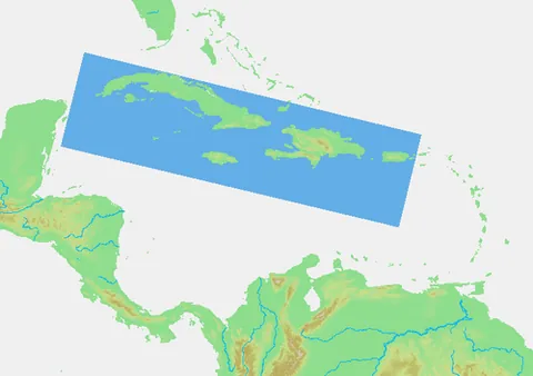 greater antilles: the large islands of Cuba, Hispaniola, Jamaica, and Puerto Rico in the Caribbean Sea