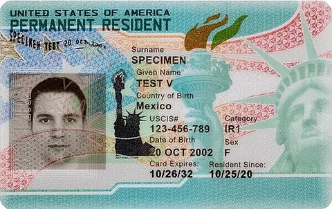 green card: a US work permit, officially known as United States Permanent Resident Card