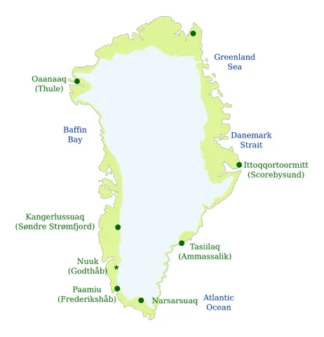 greenland: a large self-governing dependent territory of Denmark, in North America. Capital and largest city:...