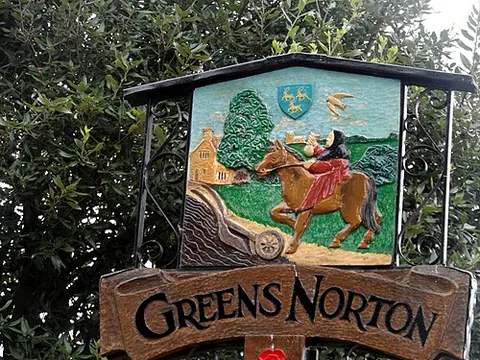 greens norton: a village and civil parish in West Northamptonshire district, Northamptonshire, England, previously...