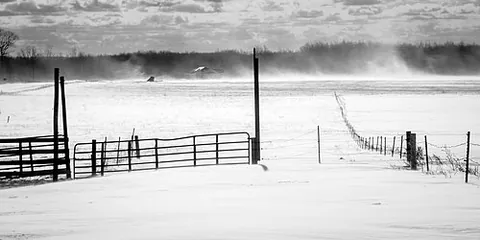 ground blizzard: a wind storm that blows freshly fallen snow around with such force that it meets the conditions to...
