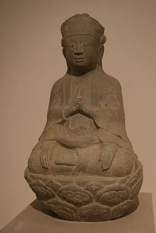 guanyin: the bodhisattva of compassion, venerated by Buddhists in East and Southeast Asia; depicted...
