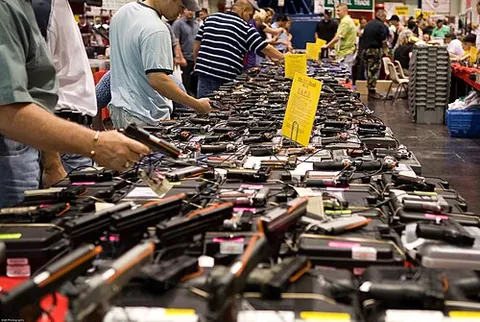gun show: an event where a promoter rents a venue to bring together gun dealers and potential purchasers: a...