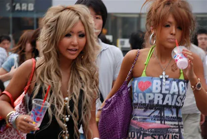 gyaru: a Japanese subculture and fashion style popular in the 1990s, typically involving ostentatious...