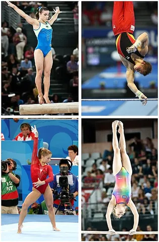 gymnastics: a sport involving the performance of sequences of movements requiring physical strength,...
