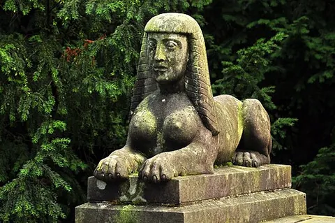 gynosphinx: a sphinx with the head of a woman