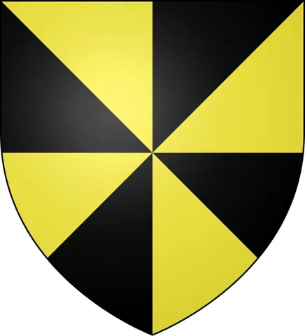 gyronny: covered with gyrons, or divided into several gyrons, typically eight