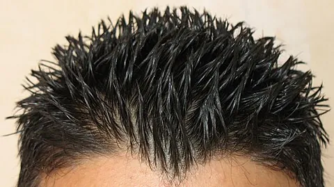 hair gel: a hairstyling product in gel form that hardens the hair, so it stays in a certain hairstyle
