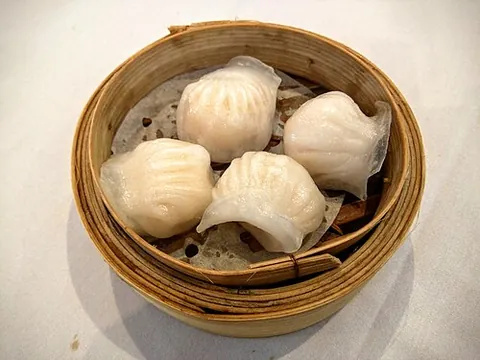 hakaw: a traditional Cantonese shrimp dumpling