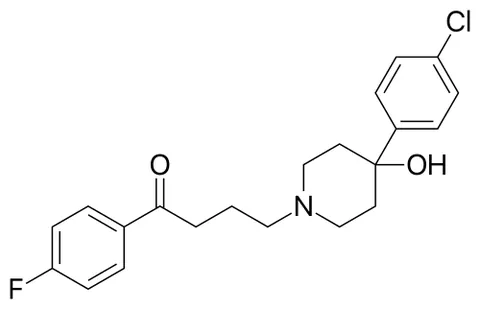 haloperidol: a synthetic antidepressant drug, with the chemical formula C₂₁H₂₃ClFNO₂, used in the treatment of...
