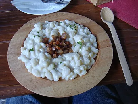 haluski: a traditional variety of thick, soft noodles or dumplings found in many Central and Eastern...