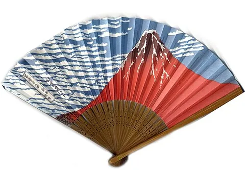 hand fan: a hand-held device designed to be waved back and forth in order to induce airflow for the purpose...