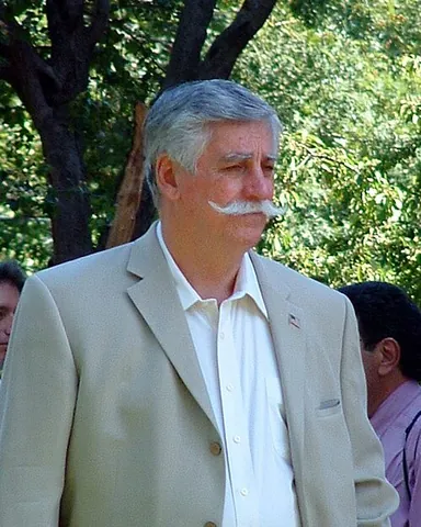 handlebar moustache: a broad moustache worn long and curled up at the sides