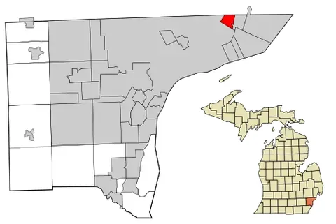 harper woods: an inner suburb of Detroit with a population of roughly 14,000