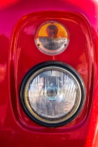 headlamp: an individual headlight, particularly of a motor vehicle