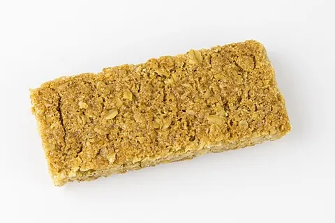 health bar: a snack food made from cereal, nuts, etc. in bar form