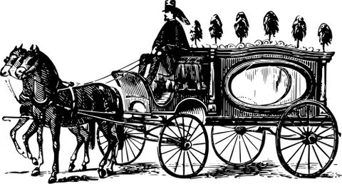 hearse: a framework of wood or metal placed over the coffin or tomb of a deceased person, and covered with...