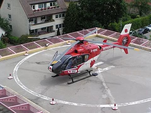 helipad: a small landing area for helicopters
