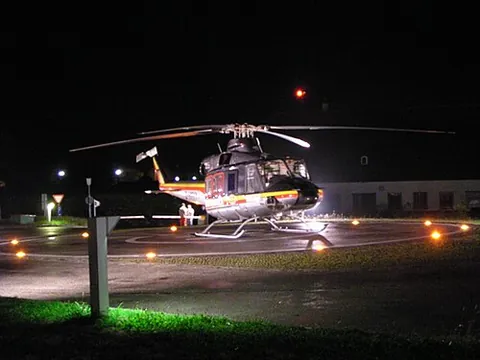 heliport: a facility, such as a small airport, designed to let helicopters take off and land