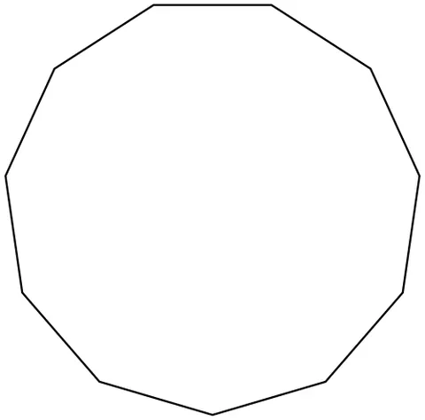 hendecagon: a polygon with eleven edges and eleven angles