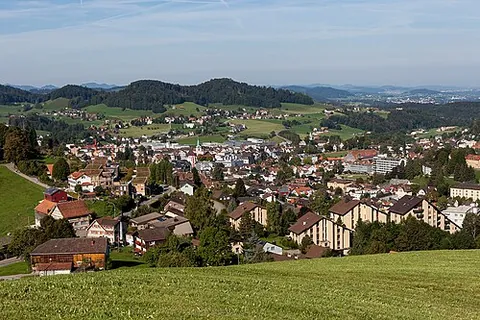 herisau: a municipality, a town, a de facto capital of Appenzell Outer Rhodes canton, Switzerland