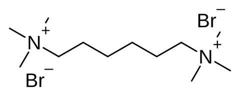 hexamethonium bromide: a compound C₁₂H₃₀Br₂N₂ used as a ganglionic blocking agent in the treatment of hypertension