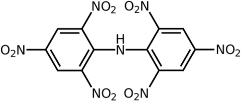 hexanitrodiphenylamine: a highly nitrated derivative of diphenylamine consisting of two benzene rings linked by nitrogen...