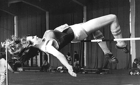 high jumper: an athlete who competes in the high jump