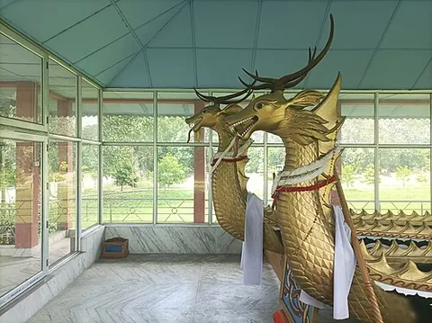 hijagang: a Meitei traditional boathouse, located inside the Kangla fort of Imphal