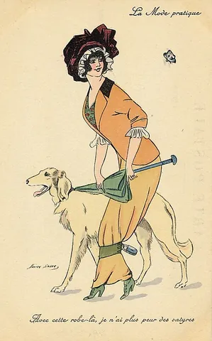 hobble-skirted: wearing a hobble skirt