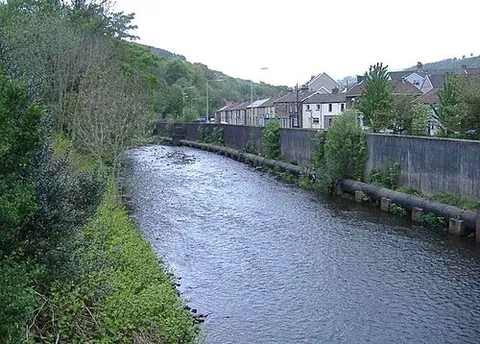 hopkinstown: a village by the River Rhondda in Pontypridd community, west of Pontypridd in Rhondda Cynon Taf...