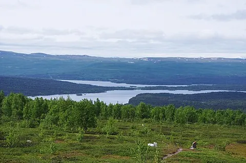 hornavan: a lake in Sweden, the deepest lake in the country