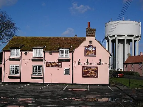horsley cross: a hamlet and crossroads in Mistley parish, Bradfield parish and Wix parish, Tendring district,...